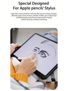 ZYONS 2pcs Paper-Like Screen Protector, Soft Matte Film With Paper-Like Texture, Anti-Glare Eye Protection , Supports Apple Pencil Writing And Drawing, Compatible With IPad 11/Air/Pro/Mini 2016-2025 All Models, Recommended Holiday Birthday Gift, Compatible With IPad (2025 Model)/Apple 11th Gen/ (11th Gen)/ With Face ID And Apple Pencil Support, Full Coverage, Compatible With Ipad Air 11-Inch (M5/M4/M3/M2) 2026/2025/2024 11" 13", Tablet Screen Protector, Tablet Accessories, Use With Scraper Card - 2pcs - View 3