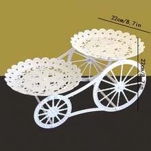 1pc 2-Tier White Lace Wedding Dessert Cart, Plastic Snack, Fruit, Cake Stand Holder, Suitable For Wedding, Holiday Events, Birthday Party, Theme Party, Afternoon Tea Dessert Display Rack, Wedding Table Decor - Multicolor - View 13