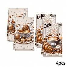2/4/6pcs Set, Dish Towel, Kitchen Towel, Coffee Croissant Chocolate Pattern Printed Tea Towel, Dish Cloth, Cleaning Cloth, 40cm*60cm Soft Absorbent Drying Cloth, Kitchen Decor, Table Decor, Home Goods, Used For Kitchen Wiping Cookware Or Holiday Gift, Gift For Mom, Housewarming Gift, Reusable Kitchen Cleaning Cloth - Multicolor - View 13