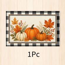 1pc Pumpkin Pattern Placemat, Breakfast Mat, Coffee Mat, Coaster, Bowl & Plate Mat, Home Kitchen Decor Accessory, Easy To Clean, Suitable For Home, Restaurant, Restaurant Decor, Holiday Gift, Gift For Friends, Multi-Piece Set - Multicolor - View 12