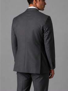 Slim Fit 3 Piece Suit – Sophistication With Stylish Vest - 灰色 - 查看 5