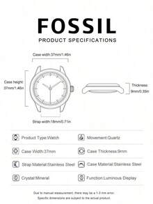 Fossil 女款日常時尚雙色不鏽鋼手鍊石英計時腕錶 ES5107 百搭手錶 - 銀色 - 查看 7