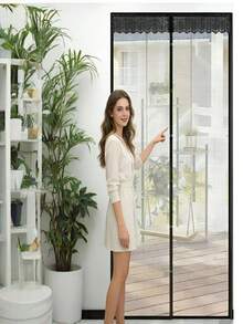 Magnetic Door Curtain, Auto-Closing, Bottom Weight Auto-Straightening, Summer Fly And Mosquito Protection, Air Circulation, Suitable For Kitchen, Living Room And Entrance Door - A - View 9