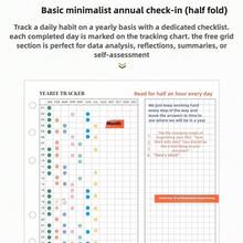 40pcs A6/A7 Size 31-Day Habit Tracker Refill Pages, Suitable For Planner, Monthly Plan, Yearly Plan, Daily Check-In, Self-Management, Diary, Loose-Leaf Notebook - Monthly Check-in - View 5