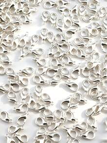 100pcs Zinc Alloy Lobster Clasp For DIY Jewelry Clasp, Keychain, Closed Loop, Jump Ring, Bead End Connector, Pendant Clip, Key Jewelry, Charm, Bag, Necklace Connector, Jewelry Accessories Handmade Craft Materials - 100 Pieces/pack Lobster Buckle - View 6