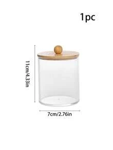 1/2/3/4 cái hộp đựng bông tăm vệ sinh bằng nhựa trong suốt dạng chai, hộp lưu trữ phòng tắm di động hình tròn đựng bông tẩy trang/mút trang điểm, hộp đựng mỹ phẩm, phụ kiện bàn trang điểm du lịch thiết yếu - Nhiều màu - Xem 13