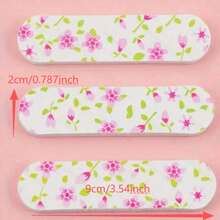 20入 9cm 雙面 EVA 印花花卉指甲锉，迷你指甲拋光條，便攜旅行修甲工具，彩色迷你指甲锉 - 彩色 - 查看 6