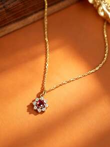 1pc S925 Sterling Silver Luxury High-End Sunflower Pendant Collarbone Necklace For Women, Classic Elegant Sophisticated Niche Design, Cool Style Neck Accessory For Daily Wear, Vacation, Party, Evening Banquet, Casual Outfit, Valentine's Day Anniversary Gift For Girlfriend - Sunflower - View 5