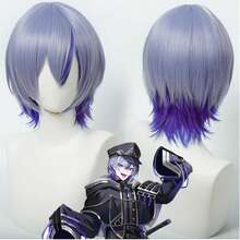 Yewell Purple Blue Cosplay Wig Role-Playing Headgear Daily Series Japanese Cosplay Headgear Series Multi-Style Interpretation Of Cartoon Anime Suitable For Private Parties Daily Role-Playing Halloween - Two-Tone - View 1