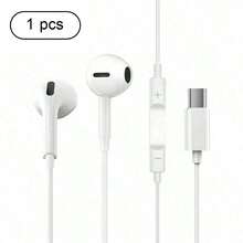 Earphone Berkabel High-Fidelity Cincin Tembaga Asli Putih dengan Mikrofon, 3.5mm, Type-C, Lightning Universal In-Ear Headphones untuk Panggilan dan Musik - View 12