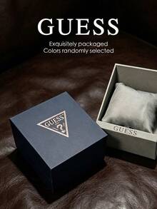 Guess Caja de regalo cuadrada para reloj con forro de almohada de terciopelo, caja de embalaje de almacenamiento de relojes de pulsera de lujo, entrega de color aleatorio - caja de reloj - Ver 4
