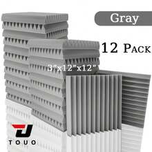 TOUO 8 Warna Panel Busa Akustik Berbentuk Baji, Paket 6-48 Buah, Bahan Perawatan Akustik Dinding Kedap Suara untuk Studio dan Home Theater - Baji - View 92