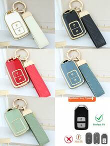 1pc 2-Button TPU Car Key Fob Shell Suitable For Civic, Accord, Vezel, CR-V, HR-V, CR-Z, Fit, Freed, Jade, XRV And Other Models Accessories - Single Pack - View 10