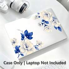 1件裝 藍白花卉 UV 印花筆電保護套，極簡輕量耐用保護殼，適用於 MacBook Air Pro 13.3 13.6 14.2 15.3 16.2 吋，適用於 13 吋 Neo 筆電保護殼 A3404 機型 - 查看 7