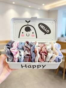 Women's Ins Korean Style Large Scrunchie 2026 New Plaid Fat Hair Tie Summer Minimalist Premium Aesthetic Hair Accessory Sweet Bun Hair Band Back To School Essential School Hair Accessory - Multicolor - Preppy Style - View 2