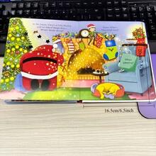 Pull And Push "Christmas" Durable Learning Material Board Book, Foldable Pages, Family Reading Story Time, Cognitive Enlightenment, Language Development, Perfect Gift For Halloween And Christmas, Science Education - Multicolor - View 6