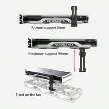 qialeduo Soporte ajustable para GPU, soporte fijo para ranura de ventilador de caja, metal anti-hundimiento - Ver 6