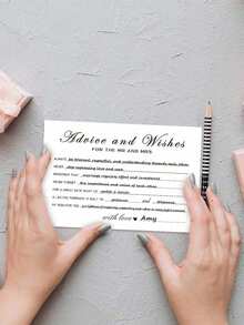 50/100pcs Blessing Card, Advice And Blessing Card For Newlyweds, Bride And Groom, Newlyweds, Wedding Reception Decoration/Bridal Party Perfect Wedding Suggestion Card, Decoration Card - View 8