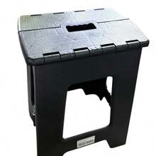 Banco Plegable Multiusos Portátil - 45 cm de Altura - Reforzado - Negro - Ver 5