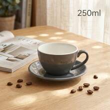 150ml 250ml 300ml Ceramic Espresso Latte Art Coffee Cup & Saucer Set Back To School - Multicolor - View 18