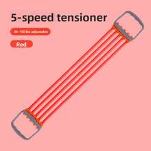 5-Level Adjustable Resistance Band With Handle, 30-150 Lbs Elastic Exercise Pull Rope Chest Expander, Suitable For Arm, Back, Leg Strength Training, Full Body Workout, Yoga Pilates, Home Fitness Equipment, Unisex - Multicolor - View 14