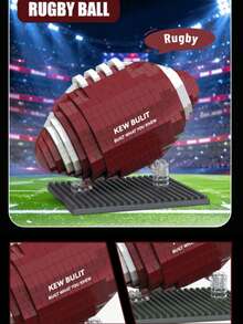 Colección de 834 piezas de bloques de construcción con diseño creativo, decoración de golf, fútbol, guante dorado, trofeo de mejor puntuación, decoración del hogar & colección, regalo de Navidad/Año Nuevo/Vacaciones/Cumpleaños - Multicolor - Ver 9