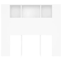 vidaXL Armoire à tête de lit Blanc 120x18,5x102,5 cm - Blanco - Ver 4