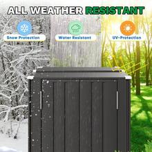 28 Cuft Outdoor Storage Shed With Adjustable Shelves, Metal Vertical Storage Cabinet With Lockable Door, Outdoor Waterproof Too - Multicolor1 - View 4