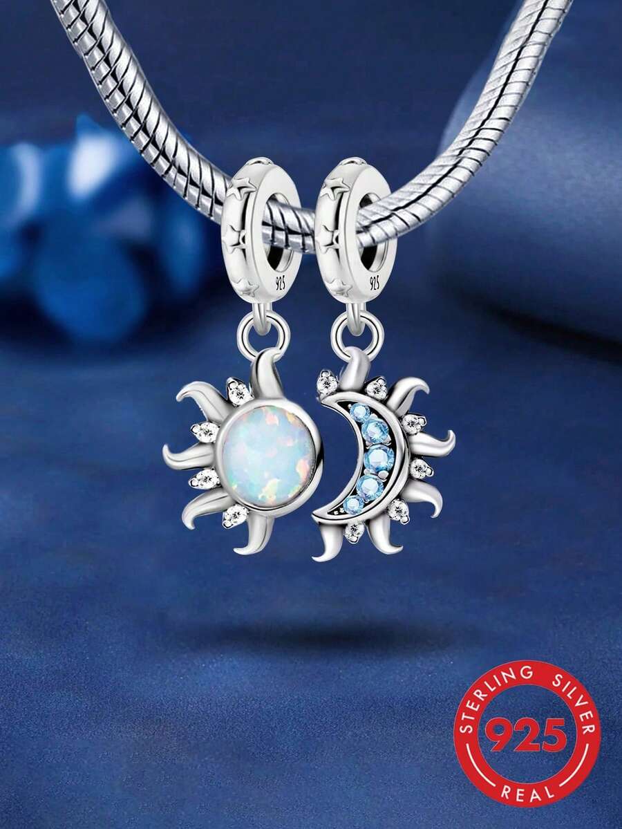1pc Fashionable Sun & Moon Beaded Bracelet, Suitable For Women To DIY Jewelry And Accessory Decoration