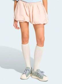 Adidas Clover-Patterned Loose-Fitting Outdoor Woven Women's Lantern Shorts - Pink Orange - View 8