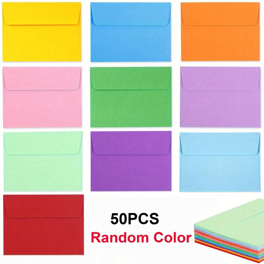 10/50/100 piezas Sobres para tarjetas de regalo de 5 X 7 pulgadas, sobres de invitación de papel de 120 g/m², juego de tarjetas de regalo para mayoristas, bolsas de sobres para tarjetas de felicitación adecuadas para invitaciones