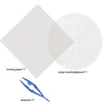 Pana-beads 1pc/Set, 2pcs/Set 5mm Square/Round Pegboard For Fuse Beads, Transparent Hama Board Plastic Perler Bead Pegboard, Fuse Beads And Perler Beads, Beading Supplies, Beading And Jewelry Making - Transparent - View 9