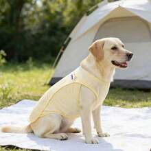 Ropa para mascotas, chaleco de malla ligera y fresca transpirable para verano, para Border Collie/Golden Retriever perro mediano a grande - Amarillo - Ver 5