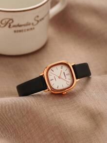 1pc Women's Leather Belt & Quartz Wrist Watch, Fashionable Versatile For Daily Wear - one-size - View 7