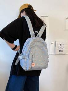 Personalized Backpack With Name, Custom Floral Mini Backpack, Lightweight Shoulder Daypack, Personalized Gift For Women - Multicolor - View 9