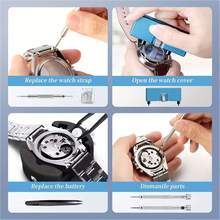 26pcs Watch Repair Tool Set, Includes Watch Battery Replacement Tools, Back Cover Remover, Watch Opener, Stand, Pry Bar, Spring Bar Tweezers, Perfect For Gifting - Watch Repair Tool Kit - View 4
