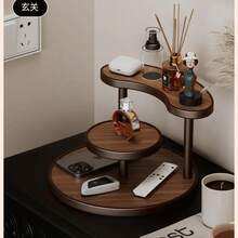 Entryway Desktop Storage Rack Organizer Multi-Layer Lipstick Perfume Cosmetics Storage Vanity Skincare Products Shelf, Perfume Display Stand,Back To School - Coffee Brown - View 9