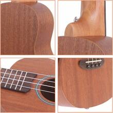 Cheap Concert Electro-Acoustic Ukulele And Case - Brown - View 5