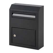 Weatherproof Locking Galvanized Steel Wall Mounted Mailbox, Rustproof Secure Storage Postbox For Home, Office, Garage And Garden - Wall-mounted - View 3