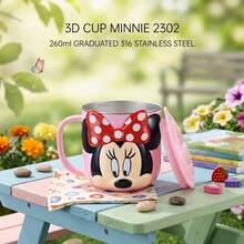 Monogram 1件裝 Disney 官方授權米老鼠 Mickey Mouse 與  角色 3D 杯頂裝飾飲水杯馬克杯，附蓋可重複使用水壺，適用居家辦公日常使用，桌面裝飾，動畫迷收藏，節日禮物 - 彩色 - 查看 7