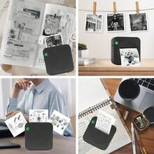Wireless Mini Printer, Portable Thermal Inkless Sticker Printer With 10 Rolls Paper, For Photos, Notes, Gift, Receipts, Lists, And DIY Journals - Home & Office Use, Compatible With IOS & Android - Multicolor - View 12