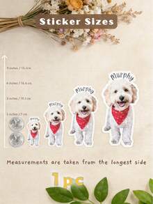 Custom Pet Photo Stickers Personalized Pet Name Vinyl Decals Waterproof UV Resistant Die Cut Stickers For Water Bottles Laptop Car Window Pet Lover GiftPersonalized Pet Face Stickers Custom Dog Cat Photo Vinyl - White - View 19
