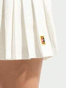 Nike Women's Fashion Pleated Sports Shorts, Tennis Fitness Versatile - White - View 4