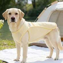 Ropa para mascotas, chaleco de malla ligera y fresca transpirable para verano, para Border Collie/Golden Retriever perro mediano a grande - Amarillo - Ver 4