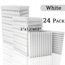 TOUO 8 Warna Panel Busa Akustik Berbentuk Baji, Paket 6-48 Buah, Bahan Perawatan Akustik Dinding Kedap Suara untuk Studio dan Home Theater - Baji - View 40