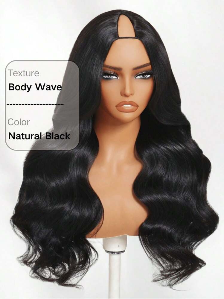 UNice Body Wave New Easicontour V Part Glueless Wig With Invisi Drawstring Fit For All Sizes Minimal Leave Out No Lace 100% Human Hair Meets Real Scalp No Glue No Leave Out Clip-In V-Shape Wig Beginner Friendly Natural Black Color - Natural Black - View 14