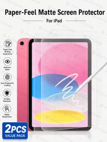 ZYONS 2pcs Paper-Like Screen Protector, Soft Matte Film With Paper-Like Texture, Anti-Glare Eye Protection , Supports Apple Pencil Writing And Drawing, Compatible With IPad 11/Air/Pro/Mini 2016-2025 All Models, Recommended Holiday Birthday Gift, Compatible With IPad (2025 Model)/Apple 11th Gen/ (11th Gen)/ With Face ID And Apple Pencil Support, Full Coverage, Compatible With Ipad Air 11-Inch (M5/M4/M3/M2) 2026/2025/2024 11" 13", Tablet Screen Protector, Tablet Accessories, Use With Scraper Card - 2pcs - View 35