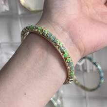1pc Vintage Palace Style Bohemian Hand-Painted Colorful Enamel Cloisonné Bracelet, Suitable For Women And Girls Jewelry - Double Teardrop Bracelet - View 5