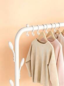 Free Standing Clothes Rack, Heavy Duty Garment Rack With Side Hooks & Lower Storage Shelf, Sturdy And Durable, Freestanding Coat Rack,Multi-Functional Bedroom Clothing Hanging Organizer For Laundry Room, Entryway - View 5