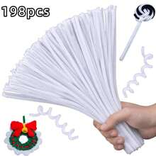 198 Pcs Chenille Stems,Pipe Cleaners Craft - Essential DIY Craft Supplies For Creative Projects & Handmade Decorations - Multicolor - View 19